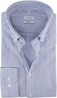 Seidensticker Business Hemd Regular Langarm Button-Down-Kragen Streifen, Hellblau, blau
