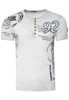 Rusty Neal T-Shirt mit seitlichem Print, Grau