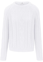 Pullover aus 100% Baumwolle Premium Pima Cotton Peter Hahn weiss 