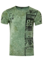 Rusty Neal T-Shirt mit modernem Print, Khaki