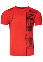 Rusty Neal T-Shirt mit modernem Print, Rot