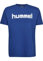 hummel hmlGO Baumwoll Logo T-Shirt kurzarm true blue