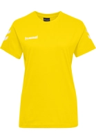 hummel hmlGO Baumwoll T-Shirt Damen kurzarm sports yellow