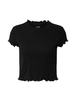 urbanclassics Urban Classics Frauen T-Shirt Cropped Rib in schwarz