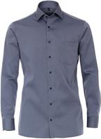 Casa Moda Herren Businesshemd extra langer Arm 72cm uni Comfort Fit, graues Mittelblau