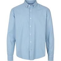 kronstadt Overhemd Johan Oxford Washed Lichtblauw Button Down Slim Fit