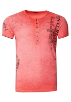 Rusty Neal T-Shirt mit seitlichem Druck, Coralle