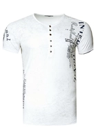 Rusty Neal T-Shirt mit seitlichem Druck, Weiß