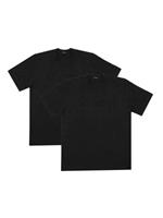 Schiesser Herren V-Neck Shirt im Doppelpack American T-Shirt, schwarz