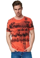 Rusty Neal T-Shirt in Batik Optik, Orange