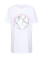 mistertee Mister Tee Frauen T-Shirt Planet Earth in weiß
