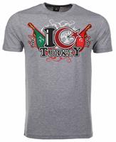 Local Fanatic T-shirt i love turkey grijs