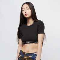 CarharttWIPT-ShirtW'ScriptCropTopI027559-8990BLACK–