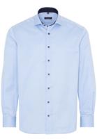 eterna Heren Overhemd Blauw Cover Shirt Navy Contrast Comfort Fit