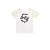 Superdry T-shirt met printopdruk en kant wit