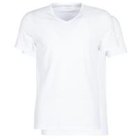 EMPORIO ARMANI Herren T-Shirt 2er Pack - V-Neck, V-Ausschnitt, Halbarm, unifarben, Weiß