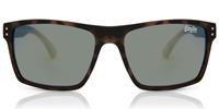 Superdry Kobe SDS 122 mat rubberen tortoise grijs geel flash mirror zonnebril - Heren | Sunglasses