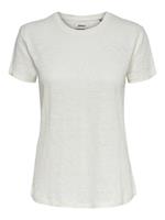 Only Frauen T-Shirt onlPatrice Linen Denim in weiß