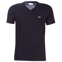 Lacoste Herren-Shirt aus Pima-Baumwolljersey mit V-Ausschnitt - Schwarz 