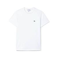 Lacoste Herren-Rundhals-Shirt aus Pima-Baumwolljersey - Weiß 