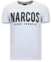 Local Fanatic T-shirt met opdruk narcos pablo escobar wit