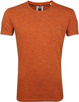 Marc O'Polo Logo T-shirt Streep Oranje