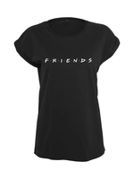 Merchcode Frauen T-Shirt Friends Logo in schwarz