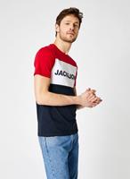 Jack & jones Colourblocking Logo T-shirt Heren Rood