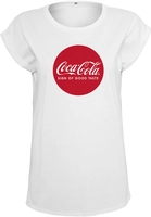 Merchcode Ladies Coca Cola Round Logo Tee MC067 White