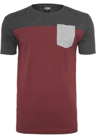 urbanclassics Urban Classics Männer T-Shirt 3-Tone Pocket in rot