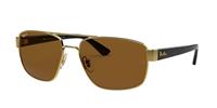 Ray-Ban RB3663 Heren Zonnebril - Hoekig Goud - Glazen met sterkte beschikbaar