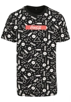 Merchcode Männer T-Shirt Coca Cola Aop Box Logo in schwarz