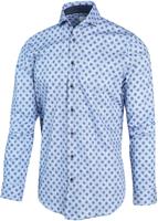 blueindustry Blue Industry Heren Overhemd Lichtblauw Met Donker Stippen Perfect Fit