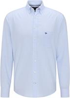 Fynch-Hatton Oxford-Hemd, Button Down, Baumwolle, Brusttasche, Logo-Stitching, für Herren, hellblau/weiß kariert