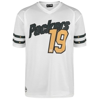 New Era NFL Green Bay Packers Stripe Sleeve Oversized T-Shirt Herren, weiß / gelb, XXL