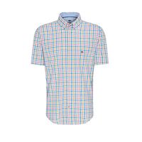 Fynch-Hatton Overhemd multicolor ruit korte mouw