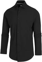 blueindustry Blue Industry Heren Overhemd Zwart Semi Spread Perfect Fit