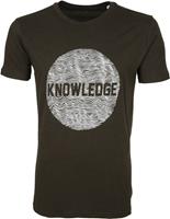 KnowledgeCotton Apparel T-shirt Alder Donkergroen