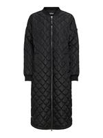 Only Long Quilted Coat Dames Zwart