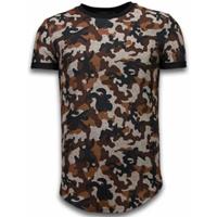 Justing  T-Shirt Camouflaged Fashionable Long Army