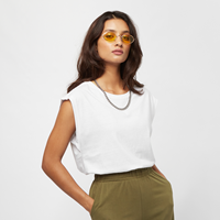 urbanclassics Urban Classics Frauen T-Shirt Basic Shaped in weiß