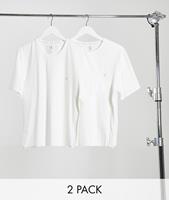 calvinklein CK One - Set van 2 T-shirts met ronde hals en logo op de borst in wit