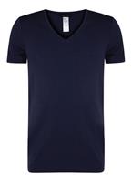 Hanro Herren V-Shirt Cotton Superior, blue