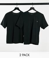 calvinklein CK One - Set van 2 T-shirts met ronde hals en logo op de borst in zwart