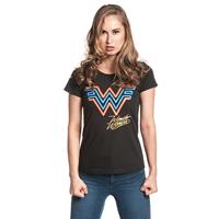 Wonderwoman Retro Girl Shirt T-Shirts schwarz Damen 