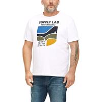 S.Oliver T-Shirt mit Frontprint T-Shirts weiß Herren 
