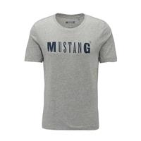 Mustang T-Shirt Logoshirt T-Shirts grau Herren 