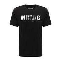 Mustang T-Shirt Logoshirt T-Shirts schwarz Herren 
