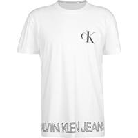 Calvin Klein Jeans T-Shirt Outline Logo Hem T-Shirts weiß Herren 