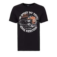 KING KEROSIN T-Shirt mit Front Print In Speed we trust T-Shirts schwarz Herren 